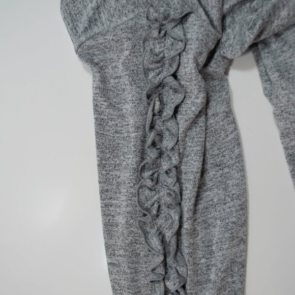 Lane Bryant Ruffle Sleeve Sweater Dress Womens 18 20 Gray Stretch Pockets RR14X - Picture 5 of 7